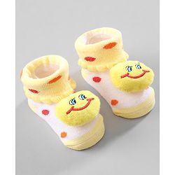 Cute Walk by Babyhug Ankle Length Socks Strawberry Applique Pack of 3 - Purple Red & Yellow