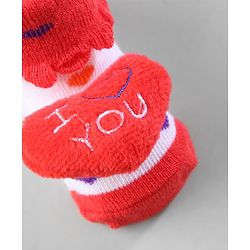 Cute Walk by Babyhug Ankle Length Socks Animal Applique Pack of 3 - Purple Red & Yellow