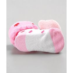 Cute Walk by Babyhug Sock Shoes with Bunny Applique -  Pink