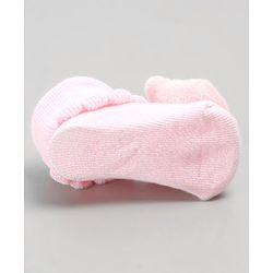 Cute Walk by Babyhug Sock Shoes with Cat Applique - Pink