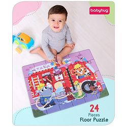 Babyhug Premium 24 Big Pcs  Animal Them Jumbo Jigsaw Floor Puzzle| Montessori Pre-School Educational and Learning Toy For 3-6 Years Kids| BIS Certified