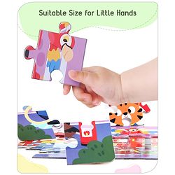 Babyhug Premium 24 Big Pcs  Animal Them Jumbo Jigsaw Floor Puzzle| Montessori Pre-School Educational and Learning Toy For 3-6 Years Kids| BIS Certified