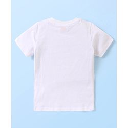 Babyhug 100% Cotton Knit Half Sleeves T-Shirt with Text print - White