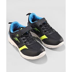 Cute Walk by Babyhug Sneakers with Velcro Closure - Black & Blue