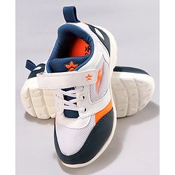 Cute Walk by Babyhug Sneakers with Velcro Closure - Black & Blue