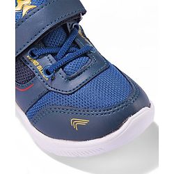 Cute Walk by Babyhug Sneakers Shoes with Velcro Closure & Star Print - Navy Blue