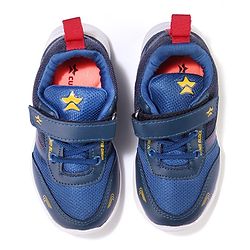 Cute Walk by Babyhug Sneakers Shoes with Velcro Closure & Star Print - Navy Blue