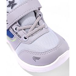 Cute Walk by Babyhug Sneakers Shoes with Velcro Closure & Star Print - Grey