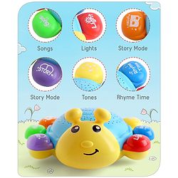Babyhug Musical Bump and Go Beetle Projector Toy With Light- Yellow| Animal Toy With Music, Lights & Sounds For 12 Months+| Fun Learning Toy for Kids| Best Gift for Toddlers| Non-Toxic| BIS Certified