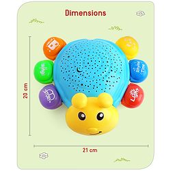 Babyhug Musical Bump and Go Beetle Projector Toy With Light- Yellow| Animal Toy With Music, Lights & Sounds For 12 Months+| Fun Learning Toy for Kids| Best Gift for Toddlers| Non-Toxic| BIS Certified