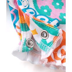 Babyhug 100% Cotton Sleeveless Text Printed Romper - Multicolour