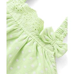 Babyhug Single Jersey Knit  Sleeveless Top & Skirt Set with Leaf Print - Multicolour