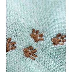 Babyhug Knitted Full Sleeves Front Open Hooded  Sweater with Bear  Design - Mint