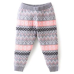 Babyhug Knitted Full Length Regular Fit Designed Woollen Pant - Grey
