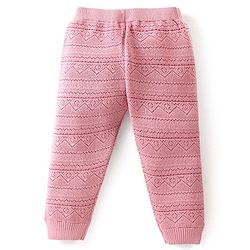 Babyhug Knitted Full Length Regular Fit Designed Woollen Pant - Grey