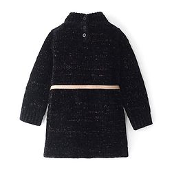 Babyhug Knitted Full Sleeves Woollen Dress - Black
