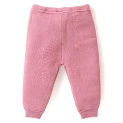 Babyhug Knitted Full Sleeves Baby Sweater Set with Star Design - Pink & White