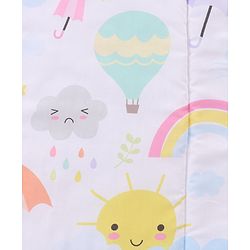 Babyhug Multi Purpose Baby Mat With Sunny Day Theme Print Set Of 3 - White