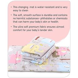 Babyhug Multi Purpose Baby Mat With Rainy Day Theme Print Set Of 3 - Light Beige