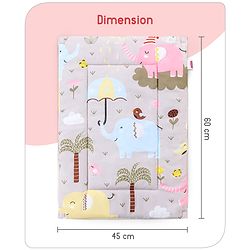 Babyhug Multi Purpose Baby Mat With Rainy Day Theme Print Set Of 3 - Light Beige