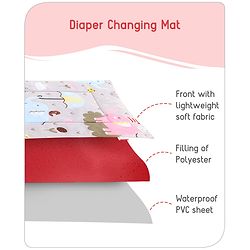 Babyhug Multi Purpose Baby Mat With Rainy Day Theme Print Set Of 3 - Light Beige