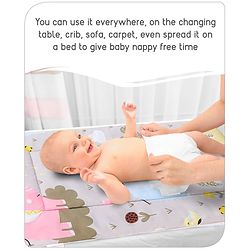 Babyhug Multi Purpose Baby Mat With Rainy Day Theme Print Set Of 3 - Light Beige