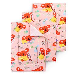 Babyhug Multi Purpose Baby Mat With Rainy Day Theme Print Set Of 3 - Light Beige