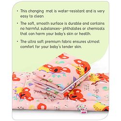 Babyhug Multi Purpose Baby Mat With Rainy Day Theme Print Set Of 3 - Light Beige