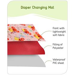 Babyhug Multi Purpose Baby Mat With Rainy Day Theme Print Set Of 3 - Light Beige