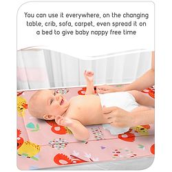 Babyhug Multi Purpose Baby Mat With Rainy Day Theme Print Set Of 3 - Light Beige