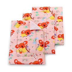 Babyhug Multi Purpose Baby Mat With Rainy Day Theme Print Set Of 3 - Light Beige
