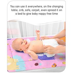 Babyhug Multi Purpose Baby Mat With Rainy Day Theme Print Set Of 3 - Light Beige