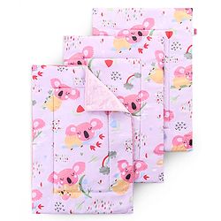 Babyhug Multi Purpose Baby Mat With Rainy Day Theme Print Set Of 3 - Light Beige