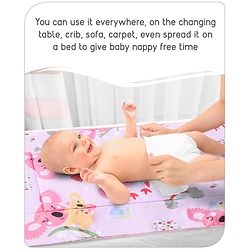 Babyhug Multi Purpose Baby Mat With Rainy Day Theme Print Set Of 3 - Light Beige