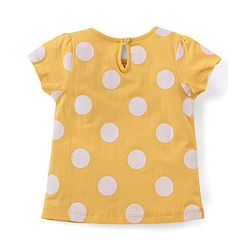 Babyhug Cotton Knit Half Sleeves Top Floral Graphics Pack Of 3 - Pink & Yellow