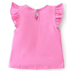 Babyhug Cotton Frill Sleeves Tops With Floral Smiley & Polka Dots Print Pack of 3 - Multicolor