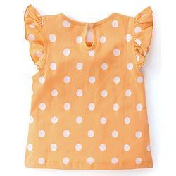 Babyhug Cotton Frill Sleeves Tops With Floral Smiley & Polka Dots Print Pack of 3 - Multicolor
