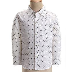 Babyhug Cotton Woven Full Sleeves Party Suit  with Bow  Polka Dots Print -  White & Black