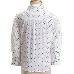 Babyhug Cotton Woven Full Sleeves Party Suit  with Bow  Polka Dots Print -  White & Black