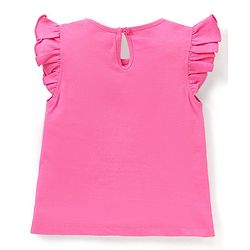 Babyhug Cotton Frill Sleeves Tops With Hearts Graphics Pack of 3 - Multicolor