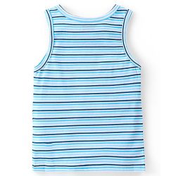 Babyhug 100% Cotton Knit Sleeveless Striped Sando - Blue