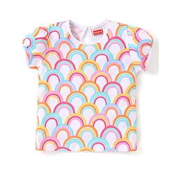 Babyhug Cotton Half Sleeves Top Text Print Pack of 2 - Multicolour