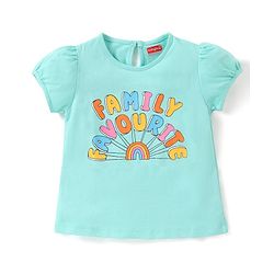 Babyhug Cotton Half Sleeves Top Text Print Pack of 2 - Multicolour