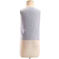 Babyhug Cotton Woven Full Sleeves Party Suit with Dobby Waistcoat & Bow - Light Blue & Grey