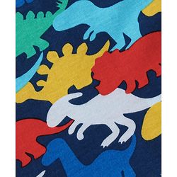 Babyhug 100% Cotton Knit Sleeveless Sando Dino Print - Multicolor
