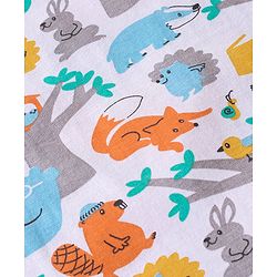 Babyhug 100% Cotton Knit Sleevless Sando Animal Print - Multicolour