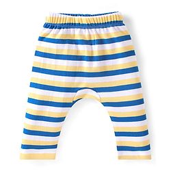 Babyhug Cotton Interlock Knit Full Length Diaper Leggings Stripes & Animal Print Pack Of 3 - Multicolor
