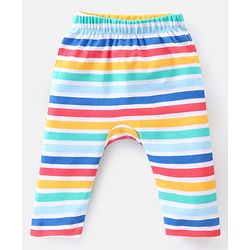 Babyhug Interlock Knit Full Length Diaper Pants Animal Print Pack of 3 - Multicolour