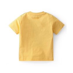 Babyhug Single Jersey Knit Half Sleeves Night Suit With Dino Print - Yellow