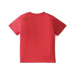 Babyhug Single Jersey Knit Half Sleeves Night Suit with Football Print - Red & Navy Blue